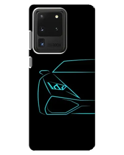 Чехол для Samsung Galaxy S20 Ultra с картинкой «Голубой силуэт Lamborghini» Чехол для Samsung Galaxy S20 Ultra с картинкой «Голубой силуэт Lamborghini»