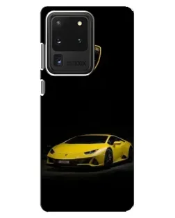 Чехол для Samsung Galaxy S20 Ultra с картинкой «Lamborghini желтый акцент»