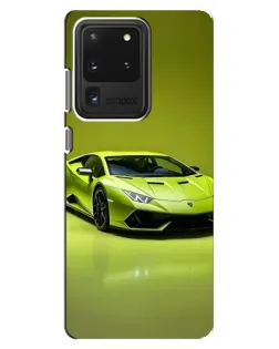 Чехол для Samsung Galaxy S20 Ultra с картинкой «Салатовый Lamborghini Huracan»