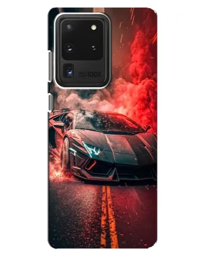Чехол для Samsung Galaxy S20 Ultra с картинкой «Lamborghini красный дым» Чехол для Samsung Galaxy S20 Ultra с картинкой «Lamborghini красный дым»