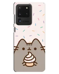 Чехол для Samsung Galaxy S20 Ultra с картинкой «Пушин с кексом»