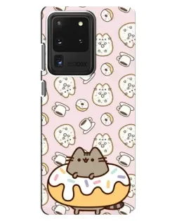 Чехол для Samsung Galaxy S20 Ultra с картинкой «Пушин на пончике»