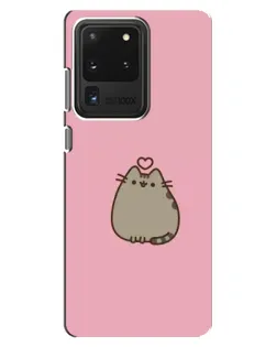 Чехол для Samsung Galaxy S20 Ultra с картинкой «Pusheen сердце»