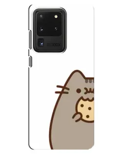 Чехол для Samsung Galaxy S20 Ultra с картинкой «Пушин с печеньем»
