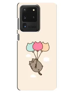 Чехол для Samsung Galaxy S20 Ultra с картинкой «Пушин на шариках»