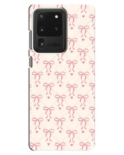 Чехол для Samsung Galaxy S20 Ultra с картинкой «Розовые бантики Coquette»