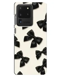 Чехол для Samsung Galaxy S20 Ultra с картинкой «Черные бантики»