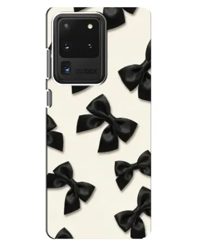 Чехол для Samsung Galaxy S20 Ultra с картинкой «Черные бантики»
