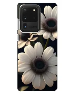 Чехол для Samsung Galaxy S20 Ultra с картинкой «Белые маргаритки макро»