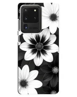 Чехол для Samsung Galaxy S20 Ultra с картинкой «Монохромные астры»