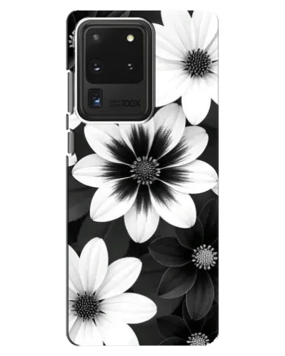 Чехол для Samsung Galaxy S20 Ultra с картинкой «Монохромные астры»
