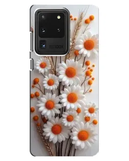 Чехол для Samsung Galaxy S20 Ultra с картинкой «Белые сухоцветы»