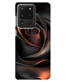 Чехол для Samsung Galaxy S20 Ultra с картинкой «Шелковая черная роза»