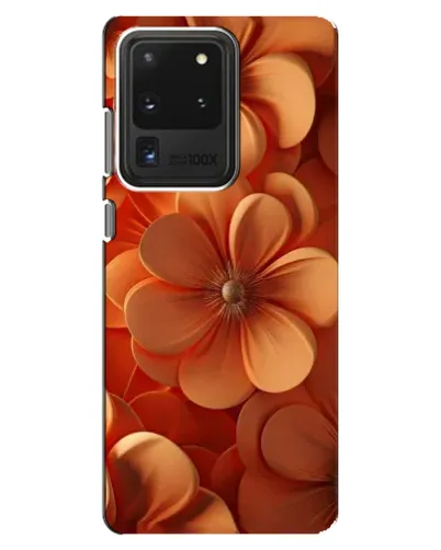 Чехол для Samsung Galaxy S20 Ultra с картинкой «Оранжевый макро цветок»