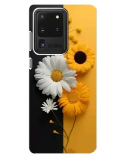 Чехол для Samsung Galaxy S20 Ultra с картинкой «Подсолнух и ромашка»