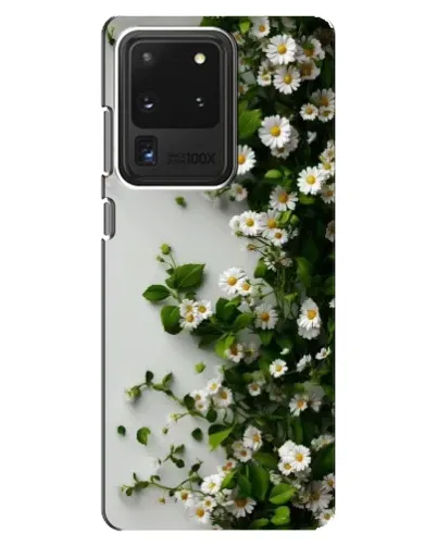 Чехол для Samsung Galaxy S20 Ultra с картинкой «Ветка мелких белых цветов»