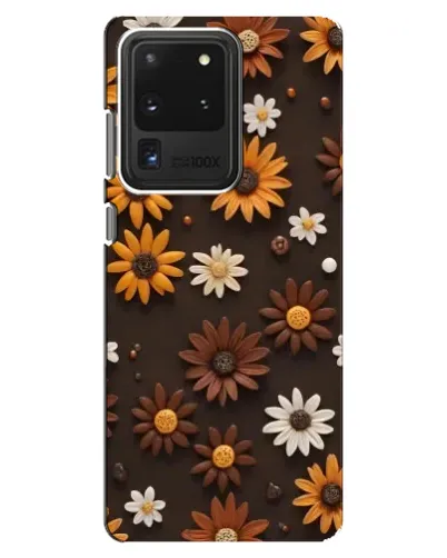 Чехол для Samsung Galaxy S20 Ultra с картинкой «Узор из маленьких подсолнухов»