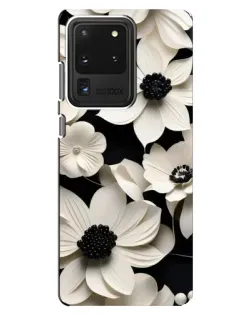 Чехол для Samsung Galaxy S20 Ultra с картинкой «Объемные белые цветы»