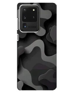 Чехол для Samsung Galaxy S20 Ultra с картинкой «Темный абстрактный камуфляж» Чехол для Samsung Galaxy S20 Ultra с картинкой «Темный абстрактный камуфляж»