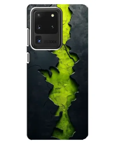 Чехол для Samsung Galaxy S20 Ultra с картинкой «Салатовый разлом скалы»