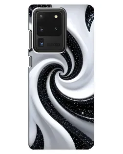 Чехол для Samsung Galaxy S20 Ultra с картинкой «Черно-белая спираль» Чехол для Samsung Galaxy S20 Ultra с картинкой «Черно-белая спираль»