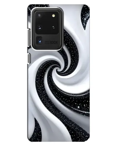 Чехол для Samsung Galaxy S20 Ultra с картинкой «Черно-белая спираль»