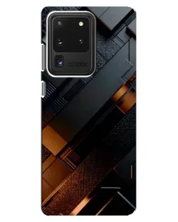 Чехол для Samsung Galaxy S20 Ultra с картинкой «Черные геометрические блоки»