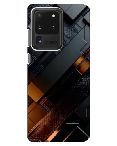 Чехол для Samsung Galaxy S20 Ultra с картинкой «Черные геометрические блоки»