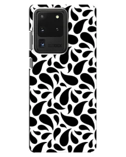 Чехол для Samsung Galaxy S20 Ultra с картинкой «Контрастные черные капли»