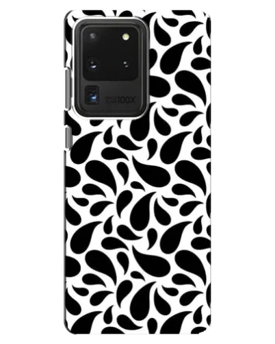 Чехол для Samsung Galaxy S20 Ultra с картинкой «Контрастные черные капли»