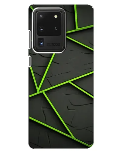 Чехол для Samsung Galaxy S20 Ultra с картинкой «Зеленые геометрические линии»