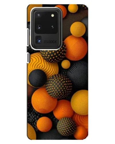 Чехол для Samsung Galaxy S20 Ultra с картинкой «Объемные оранжевые сферы»