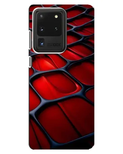 Чехол для Samsung Galaxy S20 Ultra с картинкой «Красная глянцевая сетка»
