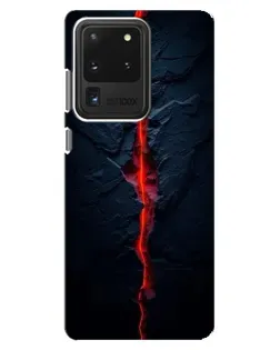 Чехол для Samsung Galaxy S20 Ultra с картинкой «Kрасная лавовая трещина»