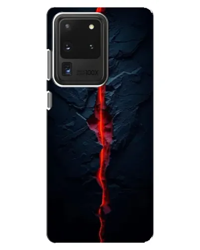 Чехол для Samsung Galaxy S20 Ultra с картинкой «Kрасная лавовая трещина»