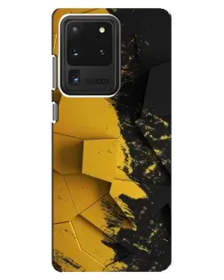 Чехол для Samsung Galaxy S20 Ultra с картинкой «Золотые осколки геометрии»