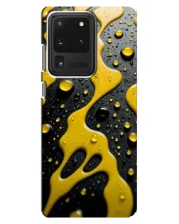 Чехол для Samsung Galaxy S20 Ultra с картинкой «Жидкое желтое золото»