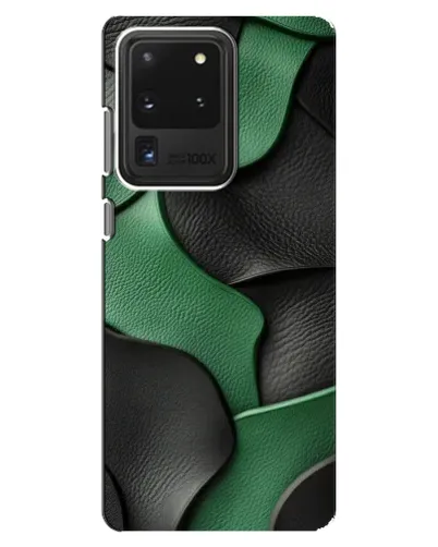Чехол для Samsung Galaxy S20 Ultra с картинкой «Зеленые кожаные волны»