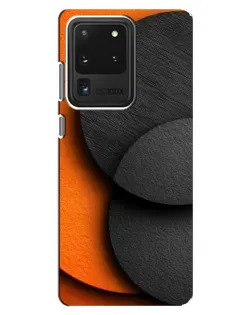 Чехол для Samsung Galaxy S20 Ultra с картинкой «Геометрия оранжевых кругов»