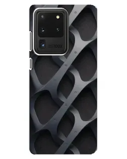 Чехол для Samsung Galaxy S20 Ultra с картинкой «Объемное серое плетение»