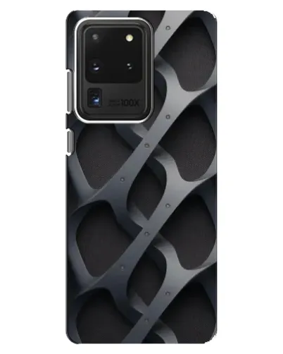 Чехол для Samsung Galaxy S20 Ultra с картинкой «Объемное серое плетение»