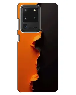 Чехол для Samsung Galaxy S20 Ultra с картинкой «Оранжевый разлом»