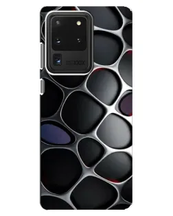 Чехол для Samsung Galaxy S20 Ultra с картинкой «Объемная темная решетка»