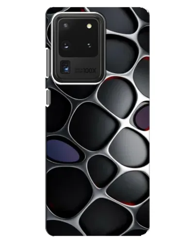 Чехол для Samsung Galaxy S20 Ultra с картинкой «Объемная темная решетка»