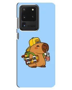 Чохол для Samsung Galaxy S20 Ultra з картинкою «Капібара на скейті»