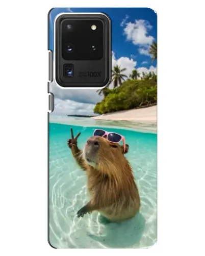 Чохол для Samsung Galaxy S20 Ultra з картинкою «Капібара на морі»