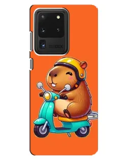 Чохол для Samsung Galaxy S20 Ultra з картинкою «Капібара на скутері»