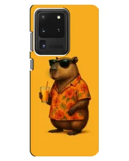 Чохол для Samsung Galaxy S20 Ultra з картинкою «Капібара на відпочинку»