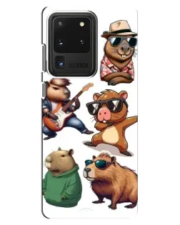 Чохол для Samsung Galaxy S20 Ultra з картинкою «Круті капібари музиканти»