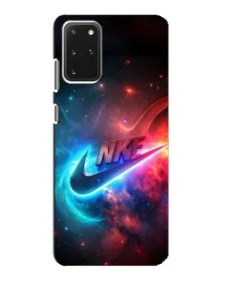 Чехол для Samsung Galaxy S20 с картинкой «Огненный логотип Nike»
